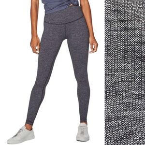 Lululemon Wunder Under Hi-Rise Tight 28” Luon Variegated Knit Heathered Black 4